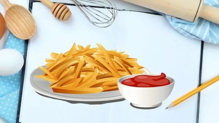 Жарю картошка и делаю к ней соус.