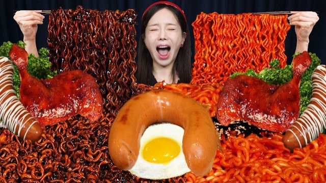 АСМР ЕДА КОРЕЯ | МУКБАНГ | ОСТРЫЙ ЦЫПЛЕНОК БАРБЕКЮ | БУЛДАК | РАМЕН