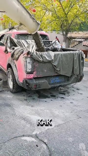 Неожиданный способ перевозки бетона