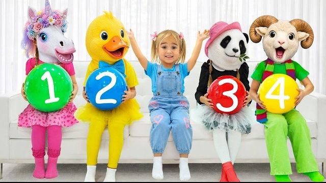 🍿 Пятеро маленьких Миа играют в прятки с тетей