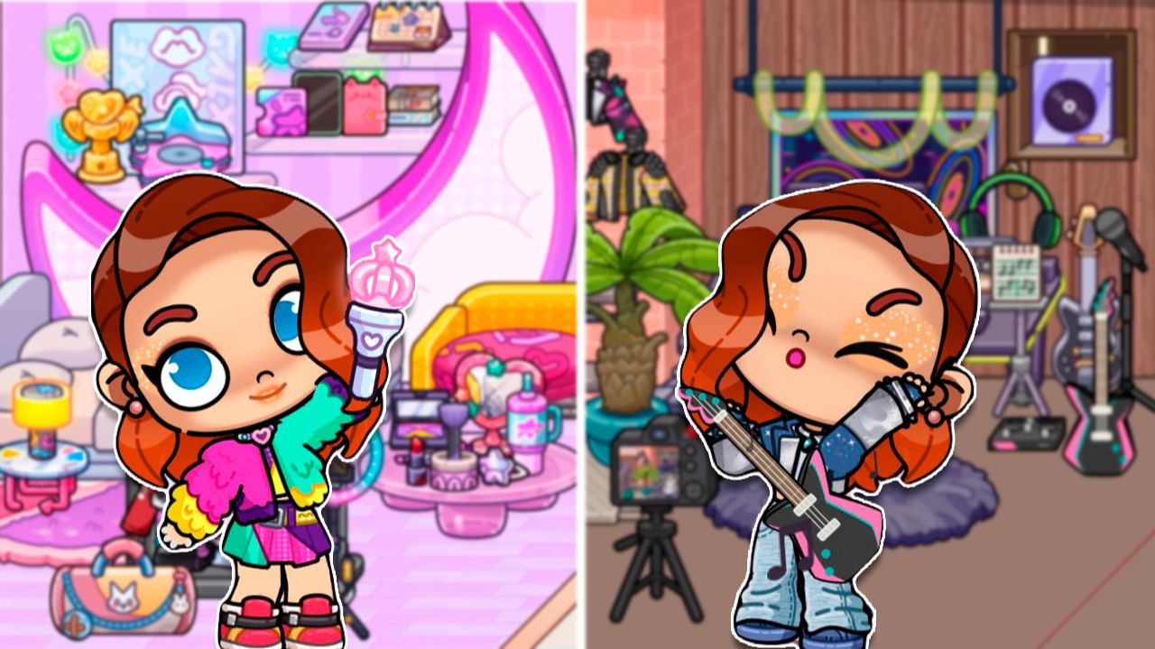 K-Pop Комната 💜 VS Рок Комната 🎸 Аватар Ворлд 💫 Все Бесплатно