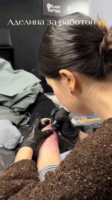 Процесс цветной тату #тату #tattoo