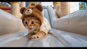 Котёнок-рыжим грустит, когда муравьи едят её мармеладного червяка — мама кот делает для него ещё бол