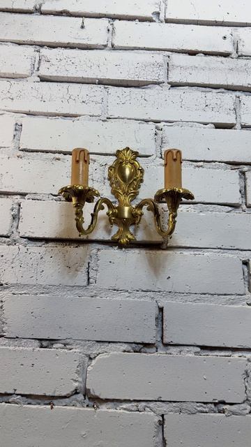 Пара настенных двухрожковых бра в стиле рококо 20801