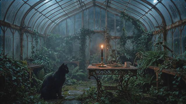 Witch House Ambience 🔮 Rain In A Haunted Greenhouse