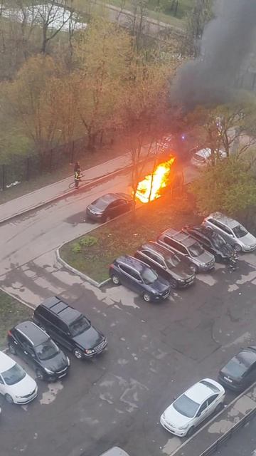 На Боровском шоссе 581 сгорел автомобиль