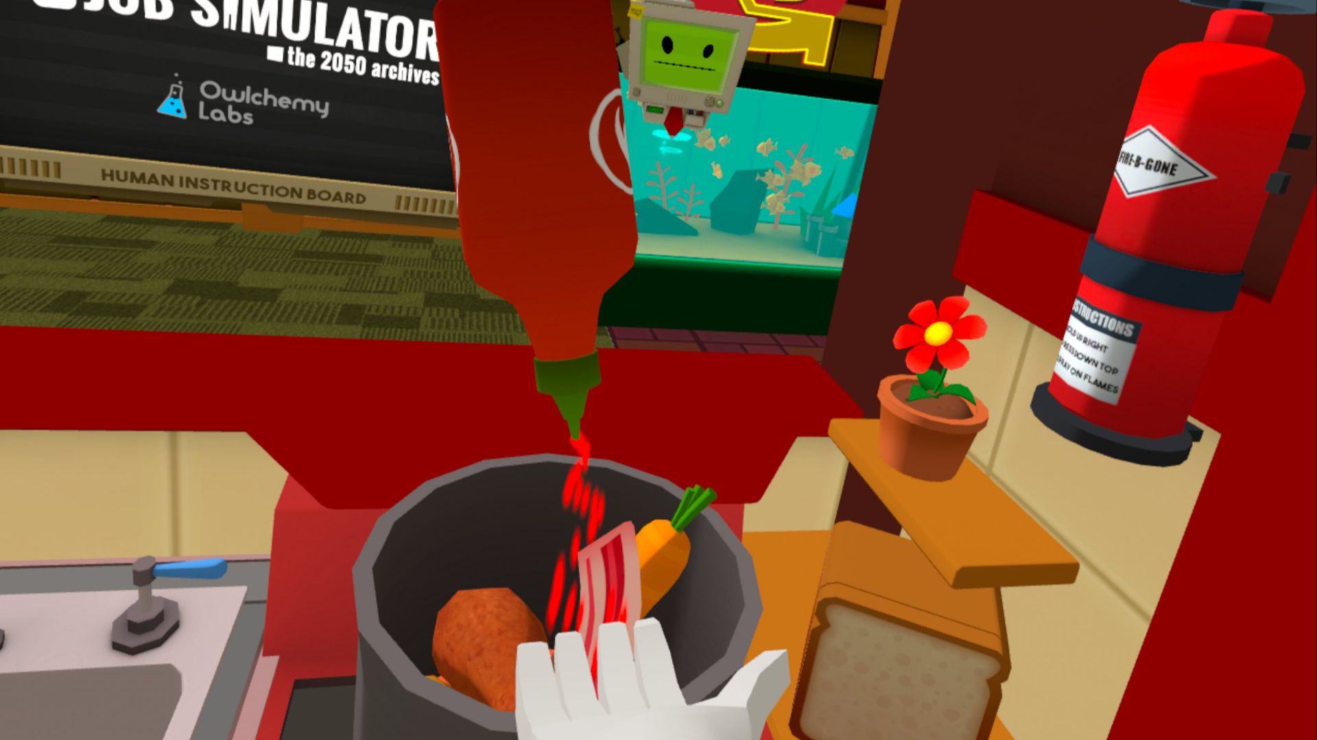 готовим и работаем ! Job Simulator Vr