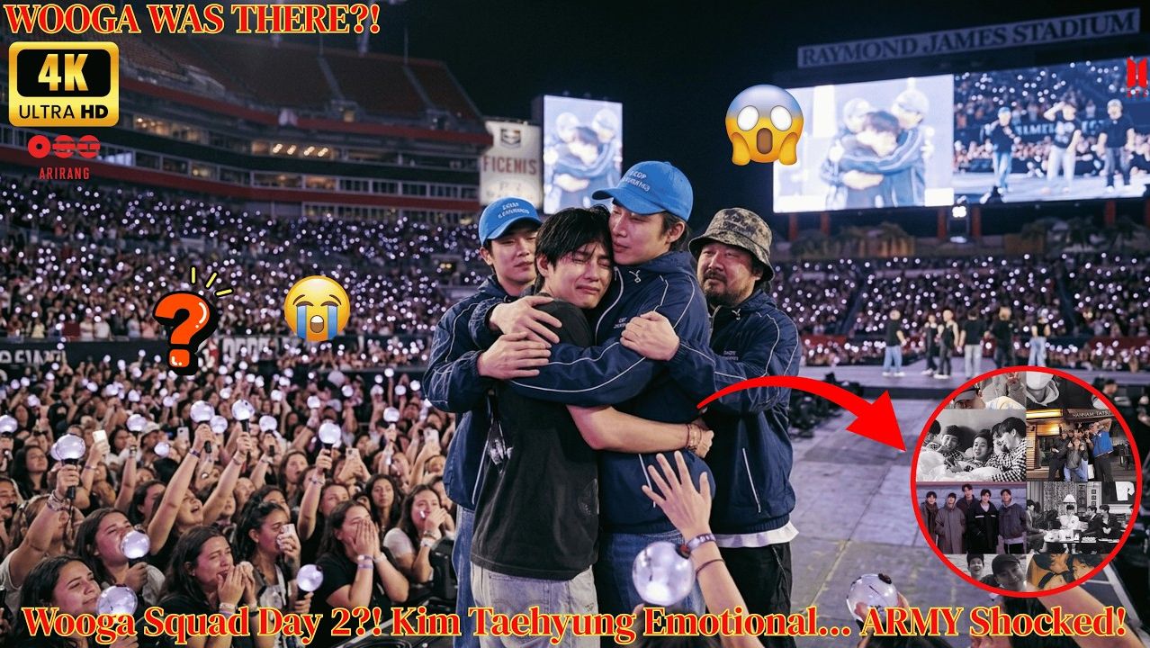 Тэхён, Тампа 2026: Неожиданная явка «Wooga Squad», эмоциональный Ви, Арми в шоке!