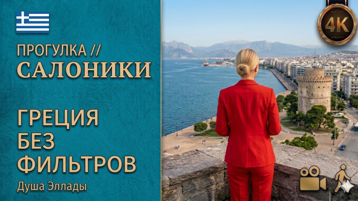 Греция  Салоники  Душа Северной Греции. Большая прогулка в 4K