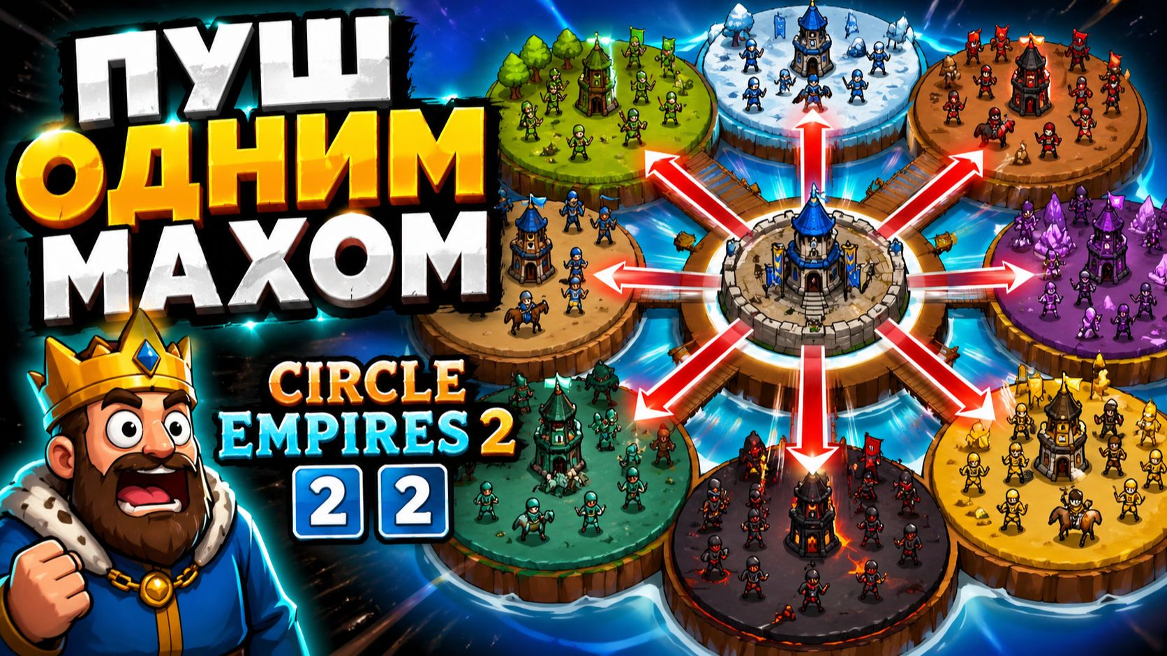 ПУШ ОДНИМ МАХОМ 🌎🗡️ Circle Empires 2 2️⃣2️⃣