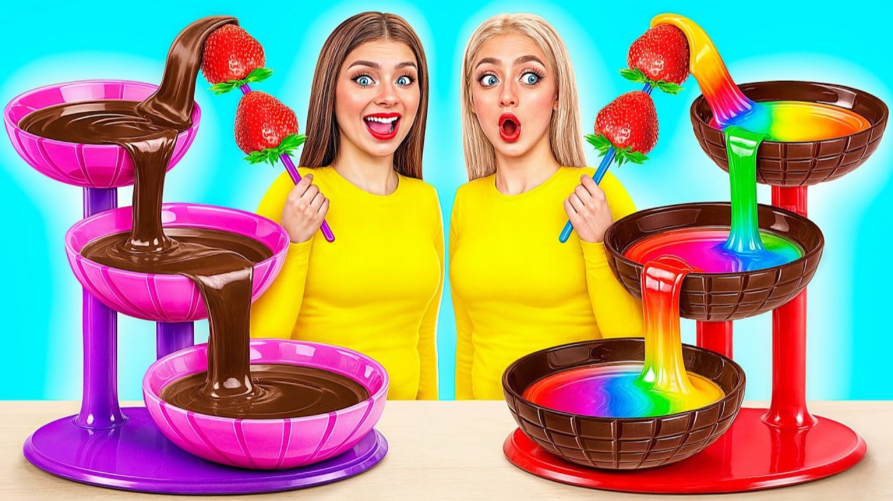 Шоколадный Фонтан Челлендж  Фантастические Лайфхаки с Едой c Jelly DO Challenge