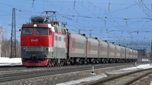 ЧС4т-244 с пассажирским поездом