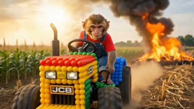 Ферма Обезьянки Сиси Превращается В ХАОС, Когда Вспыхивает Сильный Пожар — Его Гениальный Ход