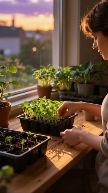 Выращивание рассады в домашних условиях #садоводство #рассада #домашнийсад