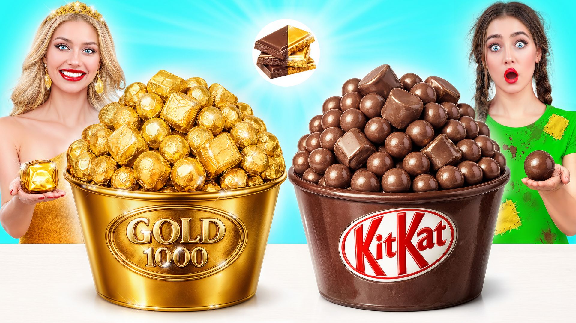 Челлендж. Шоколадная еда Vs. Настоящая еда Дорогая Vs Дешевая | Фантастическая Кулинарная Битва