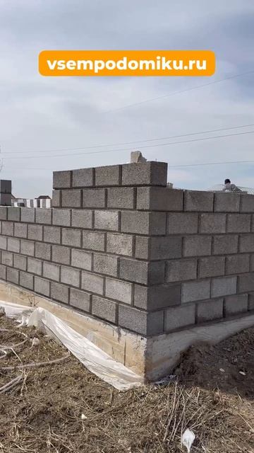 Продолжаем строительство из теплоблоков