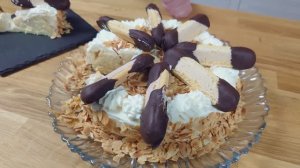Торт Малакофф без лактозы - на миндальном молоке и безлактозных сливках 🥛😊