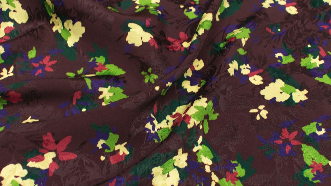 🔥 Жаккардовая вискоза с листьями 2CON12 🇮🇹