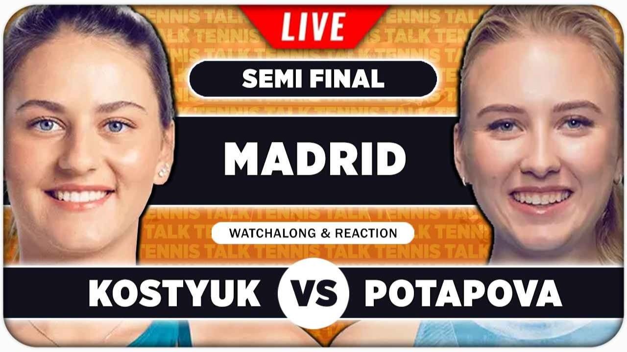 Костюк М — Потапова А Теннис. WTA. Мадрид. Грунт Прямая трансляция