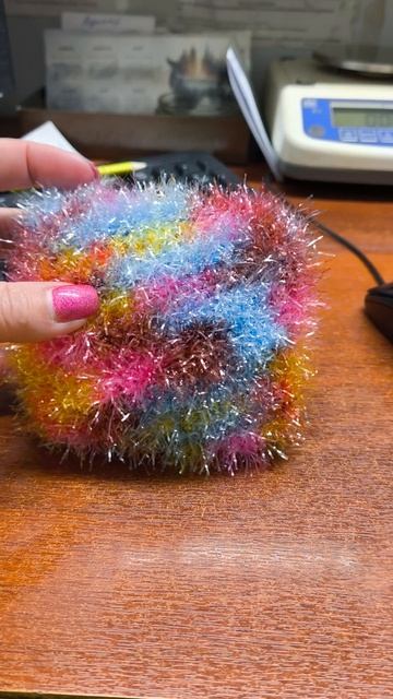 Связала губку для мытья посуды