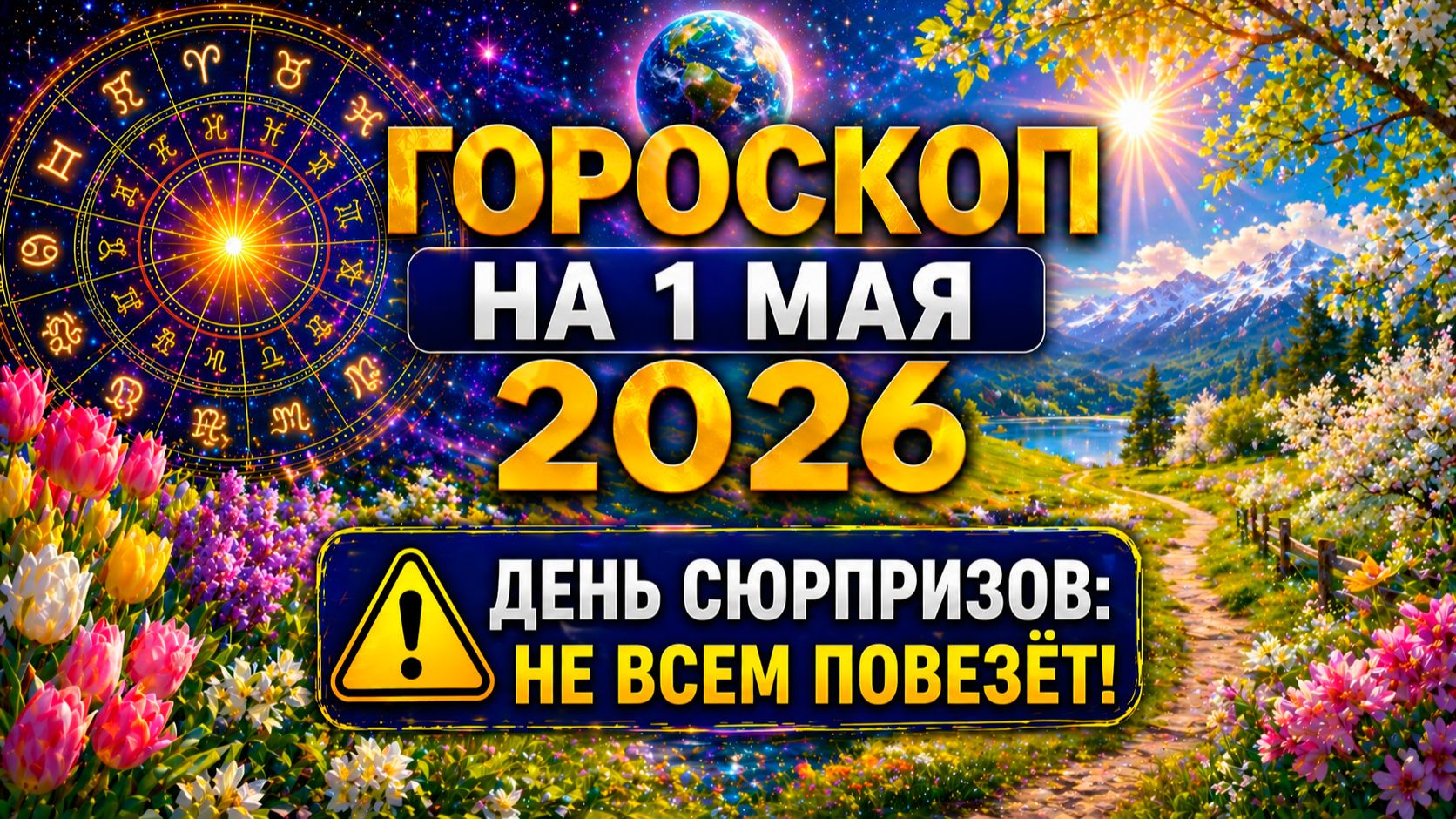 Гороскоп на 1 мая 2026 ⚠️ День сюрпризов: не всем повезёт!