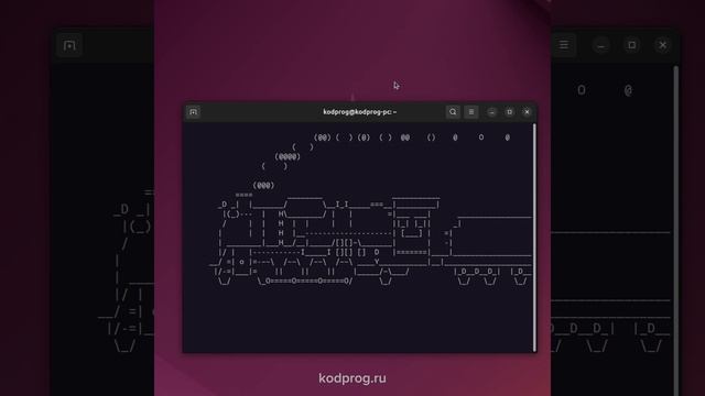 Поезд в терминале Linux
