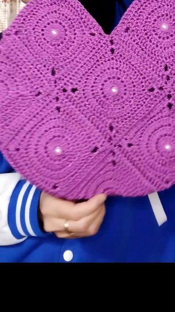 Сумка из полиэфирного шнура. Мини шопер