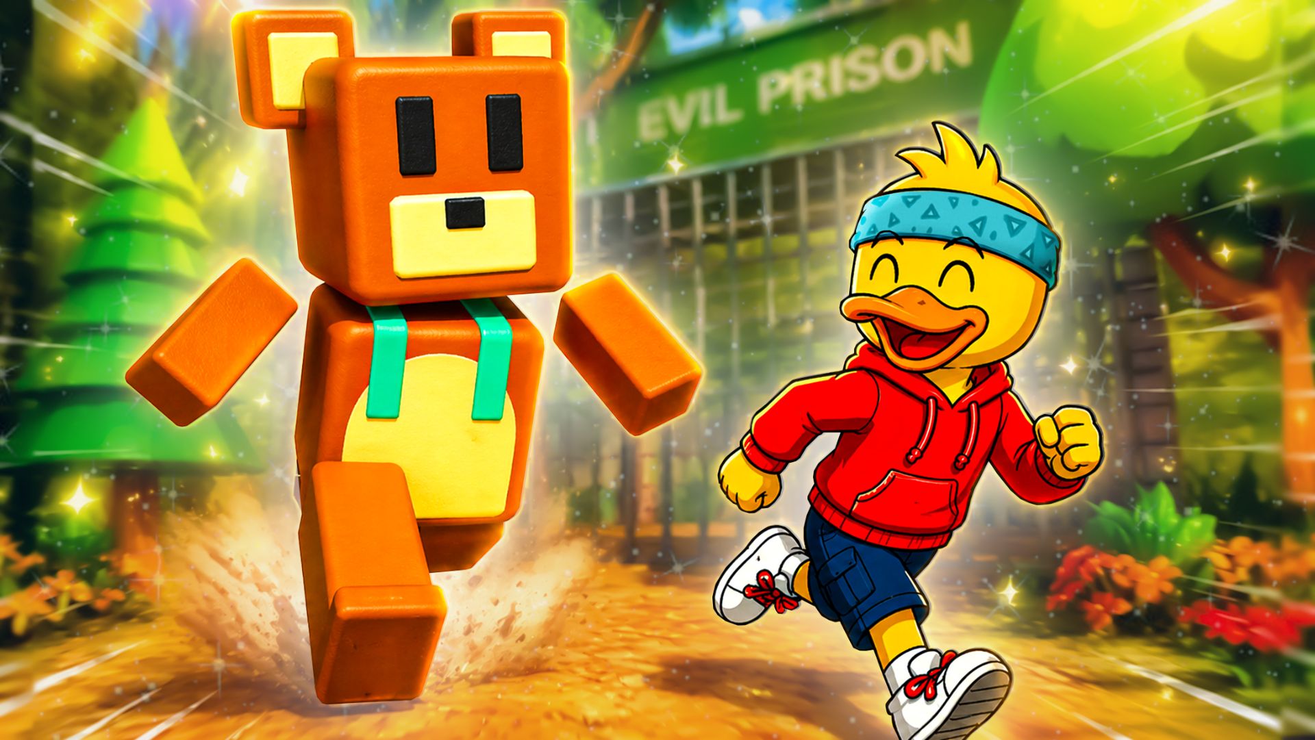 СБЕГАЮ ОТ СУПЕР МЕДВЕДЯ В ТЮРЬМЕ в Roblox!