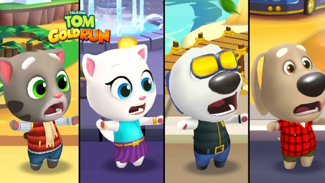 Говорящий Том бег за золотом, гонка на время, герои. Сборник. новая серия.Бегите, прыгайте и мчитесь