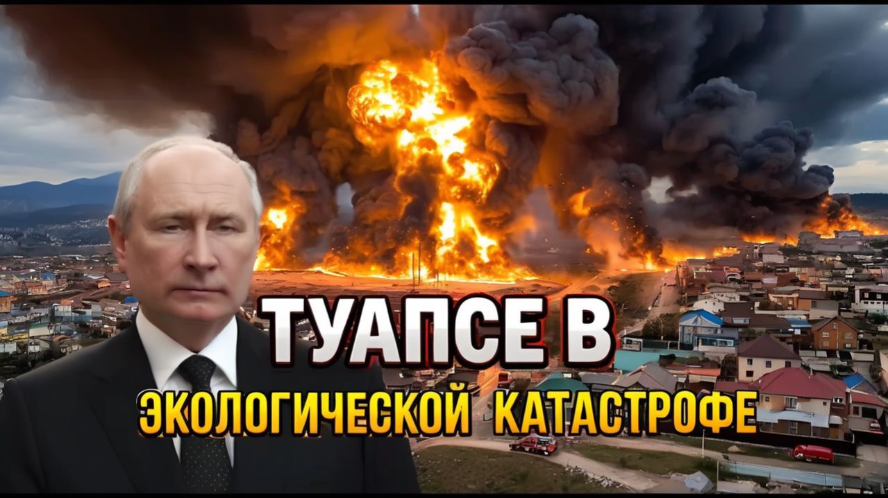 РАЗЛИВ НЕФТИ ВЫХОДИТ ИЗ-ПОД КОНТРОЛЯ ЗАГРЯЗНЕНО ПОБЕРЕЖЬЕ, В ТУАПСЕ СЛЫШНЫ НОВЫЕ ВЗРЫВЫ
