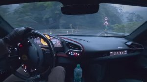 🚗 Часовая поездка по туманной дороге на Ferrari 296 GTB, без слов, без музыки, шум авто