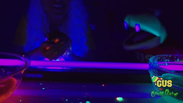 Gus The Gummy Gator DIY Giant Squishy Toy Challenge And How To Make Glow In The Dark Slime!!!