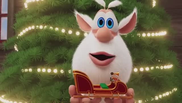 Буба Зима, снеговик, снежинки - приключения без тормозов Весёлые мультики для детей