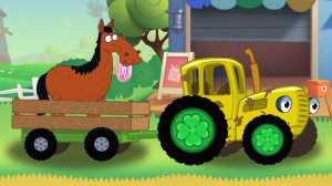 Мультики Для Детей, Весело Катаемся с Животными По Полям