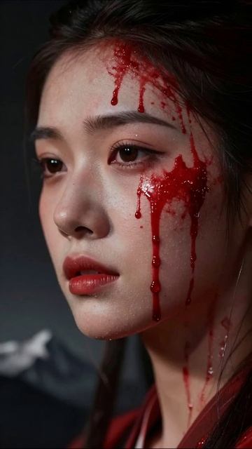 Кровавый шедевр: искусство и эмоции #кровь #арт #вдохновение #экспрессия