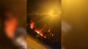 Появились кадры пожара в здании «Новой почты» в Одессе после удара ВС РФ