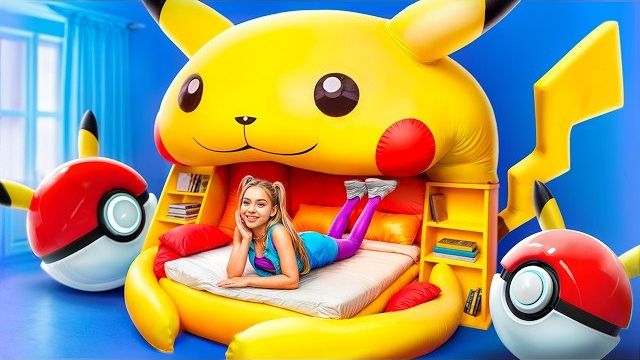 Мы построили ГИГАНТСКИЙ домик для Пикачу! Крошечный домик для Покемонов!