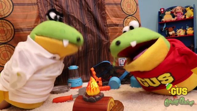 Pretend Play Food Toys Gus The Gummy Gator Camping With Dad!