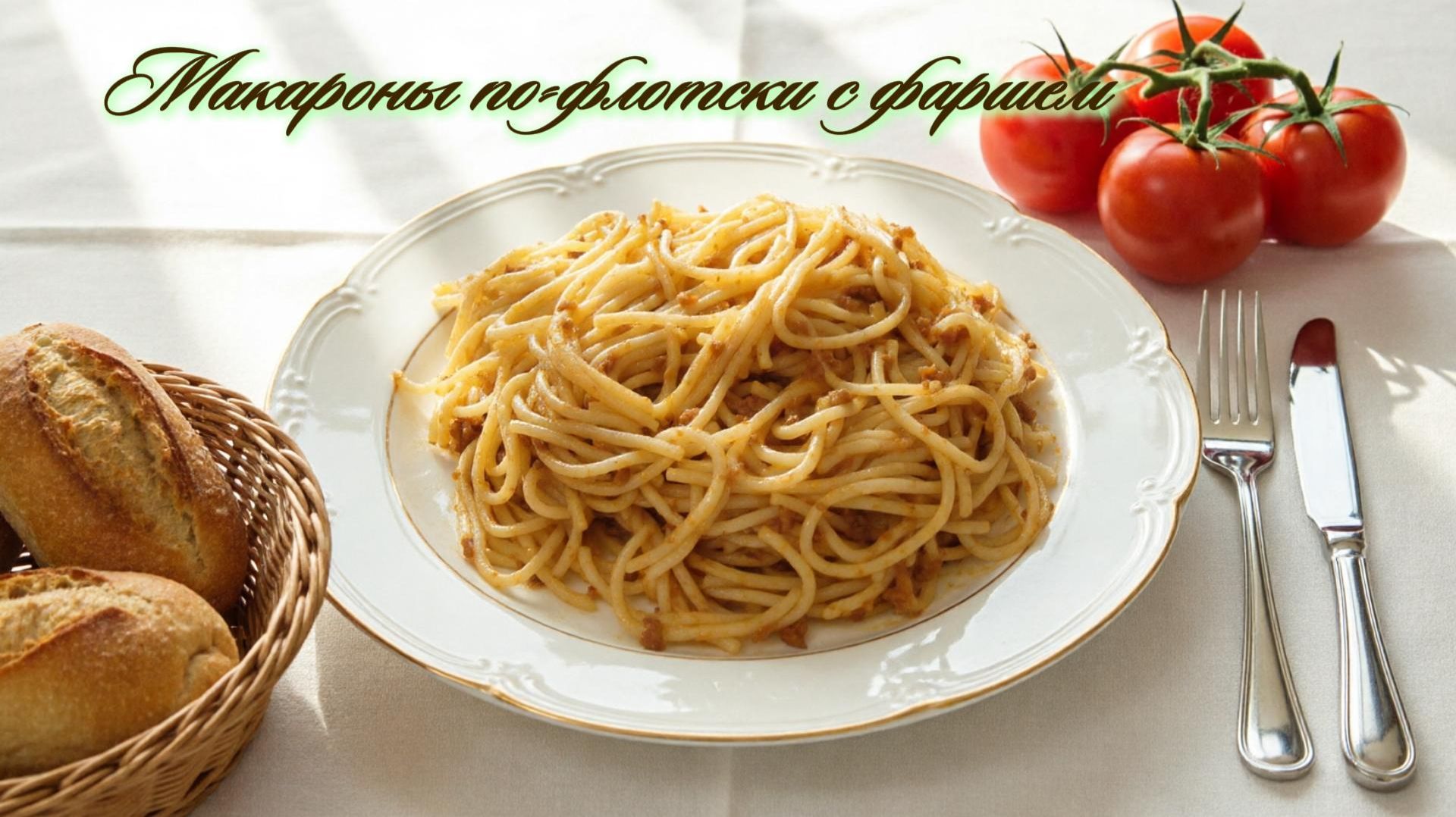 Макароны по-флотски с фаршем и томатной пастой. Пошаговый рецепт на сковороде 🍝