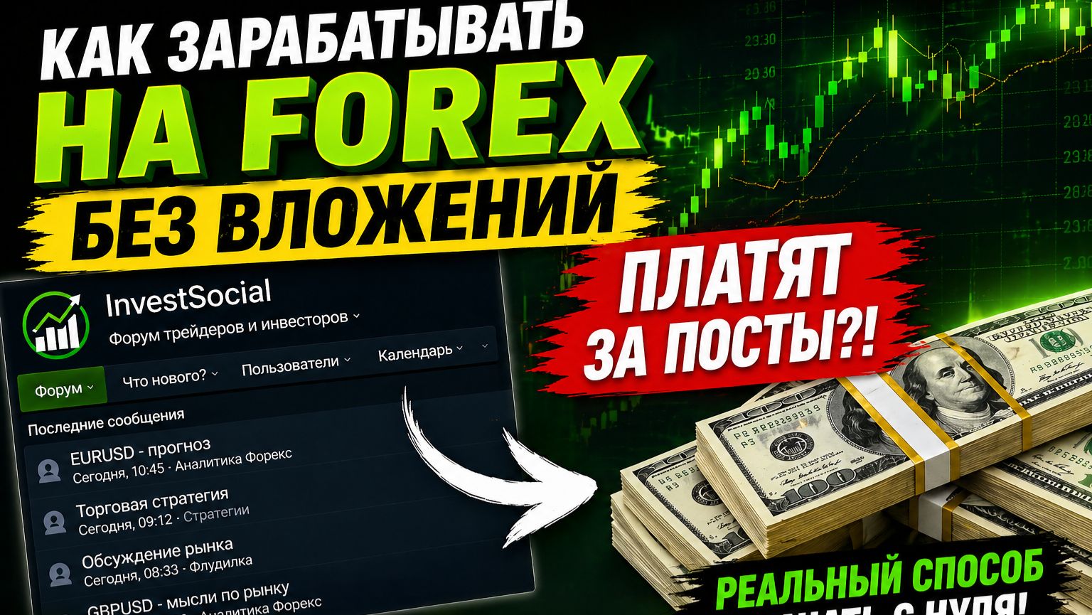 Как зарабатывать на Forex без вложений — платят за посты!?