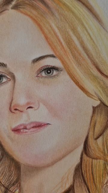 портрет цветными карандашами ✏️
