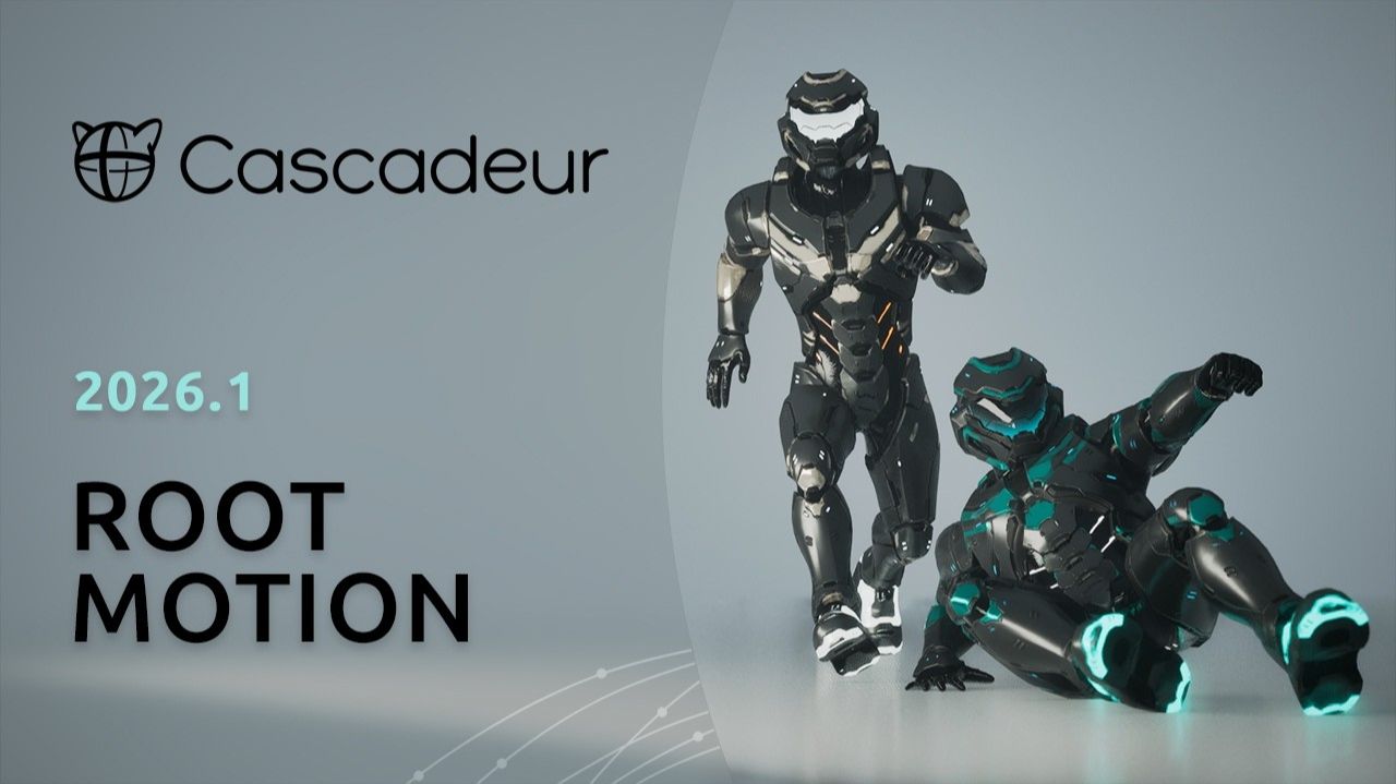 Генерация креативной анимации с помощью Root Motion в Cascadeur 2026.1!