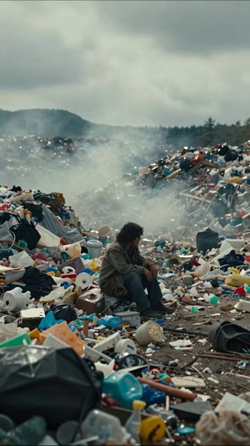 Погрязшие в мусоре: безысходность и одиночество #экология #проблемы #отходы #мир