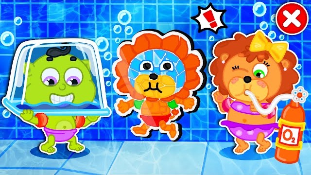 Маша и Леопольд. Приключение в бассейне  - Мультик для детей - Lion Family на русском