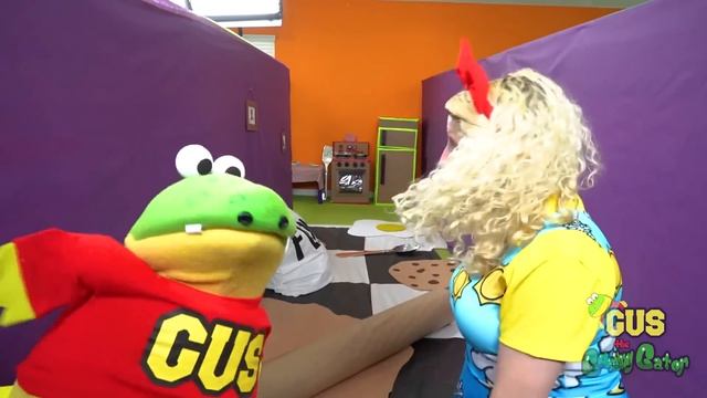 Gus the Gummy Gator Lets Play Roblox ESCAPE GRANDMA OBBY IN REAL LIFE !