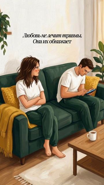 Любовь не лечит травмы. Она их проявляет.