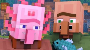 Игра кальмара против жизни Аксилотля 2. Майнкрафт Мультик