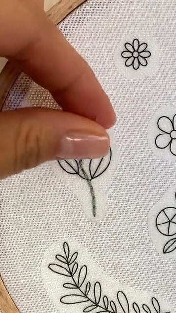 Шов назад иголка с обвитием, вышивка для начинающих. Арт. WB 266892381