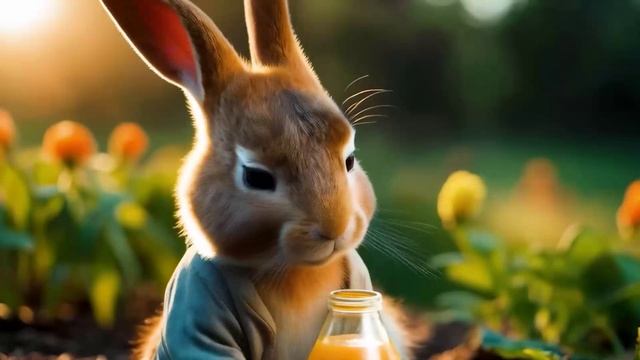 Мультик для детей, жизнь маленького кролика