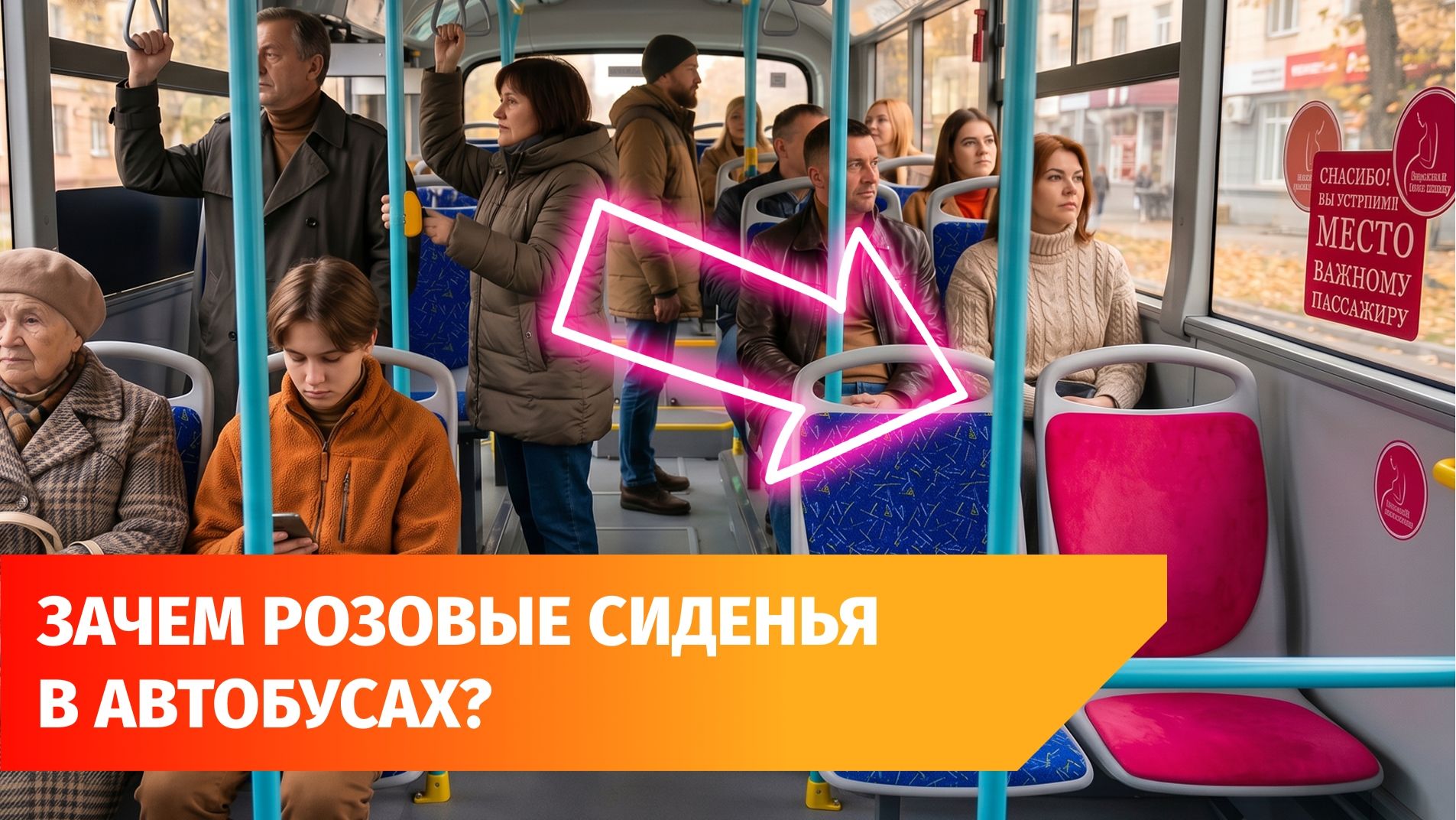 В Башкирии предложили розовые кресла для будущих мам в общественном транспорте